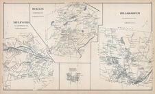 Hollis, Hollis Town, Milford, Hillsborough, New Hampshire State Atlas 1892 Uncolored